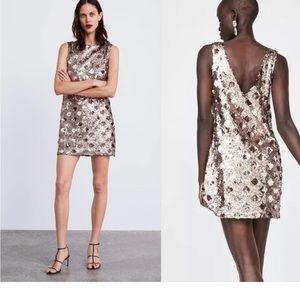 ZARA SEQUIN SHIFT DRESS